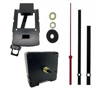 Dans Clock Shop Neuf Radio Télécommandé Tic-Tac Mouvement D'Horloge de Quartz Mécanisme avec Pendule Lecteur - 130mm Noir Mains - Doré Fils 8mm - Tête Jusqu'à 6mm Épais (Pack Unique)