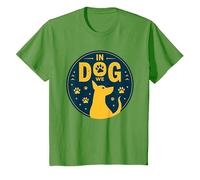 dans Dog We Trust : Amateur d'animaux de Compagnie aux Empreintes de Pattes T-Shirt, Enfant, Herbe, 4 Ans