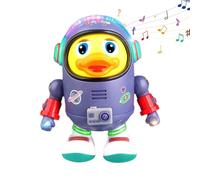 Dans Duck - Jouet bébé de canard à marche | Space Duck Moving Walking Dancing Toys | Activités d'apprentissage avec des lumières et des sons Wiggling Robot pour les 3+ filles Boys Preschool Ho