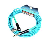 Dan's Guitar Store - Câble d'instruments de précision Jack 1/4 OFC 21AWG (Inline/Right Angle Auto-Silencing V2, 3 mètres/3 m)