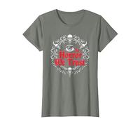 dans Horror We Trust Spooky Skull Eye Gothic Men Macabre T-Shirt, Femme, Vert Kaki chiné, 3XL
