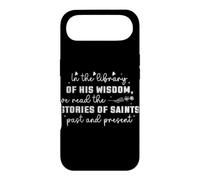 dans la Bibliothèque de Sa Sagesse : Histoires de Saints Coque pour iPhone Air