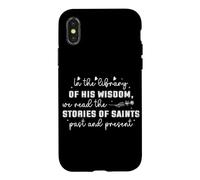 dans la Bibliothèque de Sa Sagesse : Histoires de Saints Coque pour iPhone X/XS