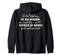 dans la Bibliothèque de Sa Sagesse : Histoires de Saints Sweat à Capuche