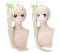 Dans la solitude où nous sommes le moins seuls Kasugano Sora Cosplay perruques pour femmes 80 cm de Long droite Beige Anime pince pince queue de cheval