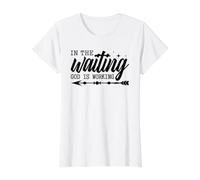 dans l'attente, Dieu agit : la Foi chrétienne T-Shirt Graphique avec Valeur