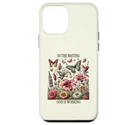 dans l'attente, Dieu Travaille, Floral Vintage, Christian Coque pour iPhone 12 Mini