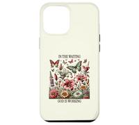 dans l'attente, Dieu Travaille, Floral Vintage, Christian Coque pour iPhone 12 Pro Max