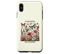 dans l'attente, Dieu Travaille, Floral Vintage, Christian Coque pour iPhone XS Max