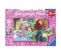 Ravensburger - Puzzle Enfant - Puzzles 2x12 p - Dans le monde des princesses Disney - Dès 3 ans - 07620