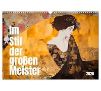 Dans le style des grands maîtres (calendrier mural 2026 DIN A3 paysage) calendrier mensuel CALVENDO
