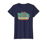 dans Les années 1970, Les Dessins animés étaient Cool Style psychédélique Groovy T-Shirt, Femme, Bleu Marine, S