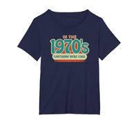 dans Les années 1970, Les Dessins animés étaient Cool Style psychédélique Groovy T-Shirt, Femme Grandes Tailles, Bleu Marine, 6X