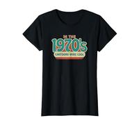dans Les années 1970, Les Dessins animés étaient Cool Style psychédélique Groovy T-Shirt, Femme, Noir, M