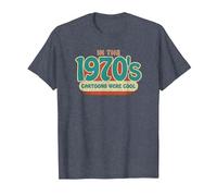dans Les années 1970, Les Dessins animés étaient Cool Style psychédélique Groovy T-Shirt, Homme, Bleu Chiné, XL