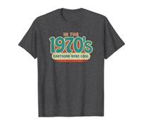 dans Les années 1970, Les Dessins animés étaient Cool Style psychédélique Groovy T-Shirt, Homme, Chiné Foncé, L