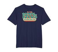 dans Les années 1970, Les Dessins animés étaient Cool Style psychédélique Groovy T-Shirt, Homme Grandes Tailles, Bleu Marine, 6X Tall
