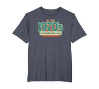 dans Les années 1970, Les Dessins animés étaient Cool Style psychédélique Groovy T-Shirt, Homme Grandes Tailles, Bleu Chiné, 4X Tall