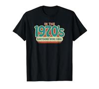 dans Les années 1970, Les Dessins animés étaient Cool Style psychédélique Groovy T-Shirt, Homme, Noir, M