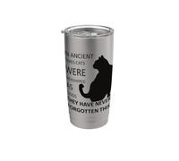 Dans les temps anciens, les chats étaient vénérés comme des dieux v2 Gobelet isotherme en acier inoxydable double paroi