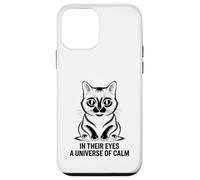 Dans leurs yeux, un univers calme d'amoureux des chats, de félins et de miaou Coque pour iPhone 12 mini