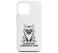 Dans leurs yeux, un univers calme d'amoureux des chats, de félins et de miaou Coque pour iPhone 13 Pro Max
