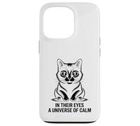 Dans leurs yeux, un univers calme d'amoureux des chats, de félins et de miaou Coque pour iPhone 13 Pro