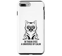 Dans leurs yeux, un univers calme d'amoureux des chats, de félins et de miaou Coque pour iPhone 7 Plus/8 Plus