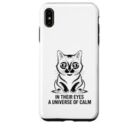 Dans leurs yeux, un univers calme d'amoureux des chats, de félins et de miaou Coque pour iPhone XS Max