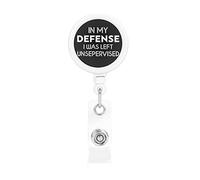 dans ma défense, j'ai été laissé pour porte-badge rétractable non supervisé porte-carte d'identité clip pour infirmière étudiant employé de bureau