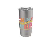 Dans Ma Mère Mère Drôle Famille Jeu de mots Groovy Maman Rétro Correspondance Gobelet isotherme en acier inoxydable double paroi