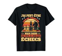 dans Ma Tête Je Joue Aux Echecs Passion Joueur Jeu Stratégie T-Shirt