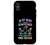 dans ma tête, Je suis à Ocean City Beach avec Une Pina Colada Coque pour iPhone X/XS