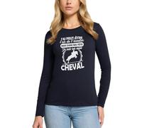 Dans Ma Tête Sur Mon Cheval T Shirt Femme Manches Longues Premium