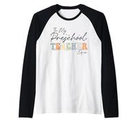 dans Mes Jours préscolaires, Professeur de Retour à l'école Retro Groovy Manche Raglan