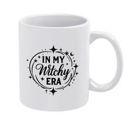 Dans Mon Ère De Sorcières, Citation De Sorcière, Phase De La Lune, Halloween Tasse À Café Impression Tasses Porcelaine Tasse 330Ml Pour Ami Petit Déjeuner Lait