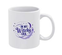 Dans Mon Ère De Sorcières, Citation De Sorcière, Phase De La Lune, Halloween Tasse Impression Tasses Porcelaine Tasse À Café 330Ml Pour Petit Déjeuner Thé Lait