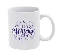 Dans Mon Ère De Sorcières, Citation De Sorcière, Phase De La Lune, Halloween Tasse Pratiques Tasses Céramique Tasse À Café 330Ml Pour Homme Ami Chocolat Chaud