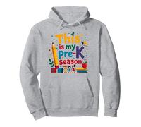 dans Mon ère pré-K : C'est ma Saison pré-K Sweat à Capuche, Unisexe pour Adultes, Gris Chiné, S