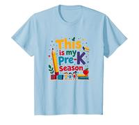 dans Mon ère pré-K : C'est ma Saison pré-K T-Shirt, Enfant, Bleu Céleste, 10 Ans