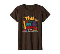 dans Mon ère pré-K : C'est ma Saison pré-K T-Shirt, Femme, Marron, S