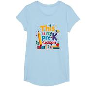dans Mon ère pré-K : C'est ma Saison pré-K T-Shirt, Fille, Bleu Céleste, S