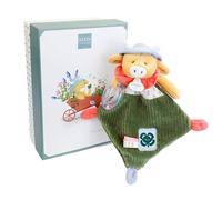 Dans mon jardin : Doudou vache avec hochet billes Aneth 21 cm - Doudou et compagnie