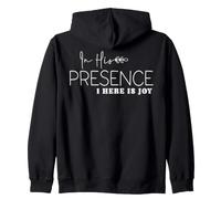 dans Sa Présence, Voici la Joie Citation Inspirante Sweat à Capuche