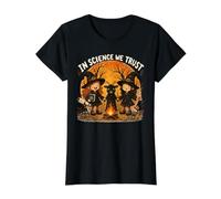 dans Science, Nous Faisons Confiance à Witch Scientist Funny Halloween T-Shirt Graphique avec Valeur, Femme, Noir, XS