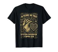 dans Techno We Trust System Override Retro Rave Lover T-Shirt