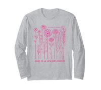 dans Un Champ de Roses, Elle est Une Fleur Sauvage Boho Botanical Women Manche Longue