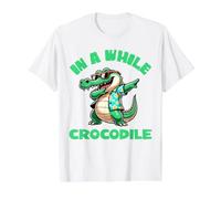 dans Un Moment Crocodile Funny Dabbing Croc Funny Holiday T-Shirt Graphique avec Valeur, Homme, Blanc, M