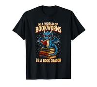 dans Un Monde de vers de Livres, Soyez Un Dragon de Livres Mignon Lecteur de Fantasy T-Shirt