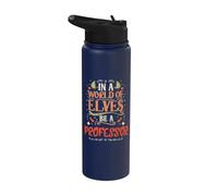 Dans un monde d'elfes, soyez professeur, professeur de Noël Stainless Steel Insulated Water Bottle